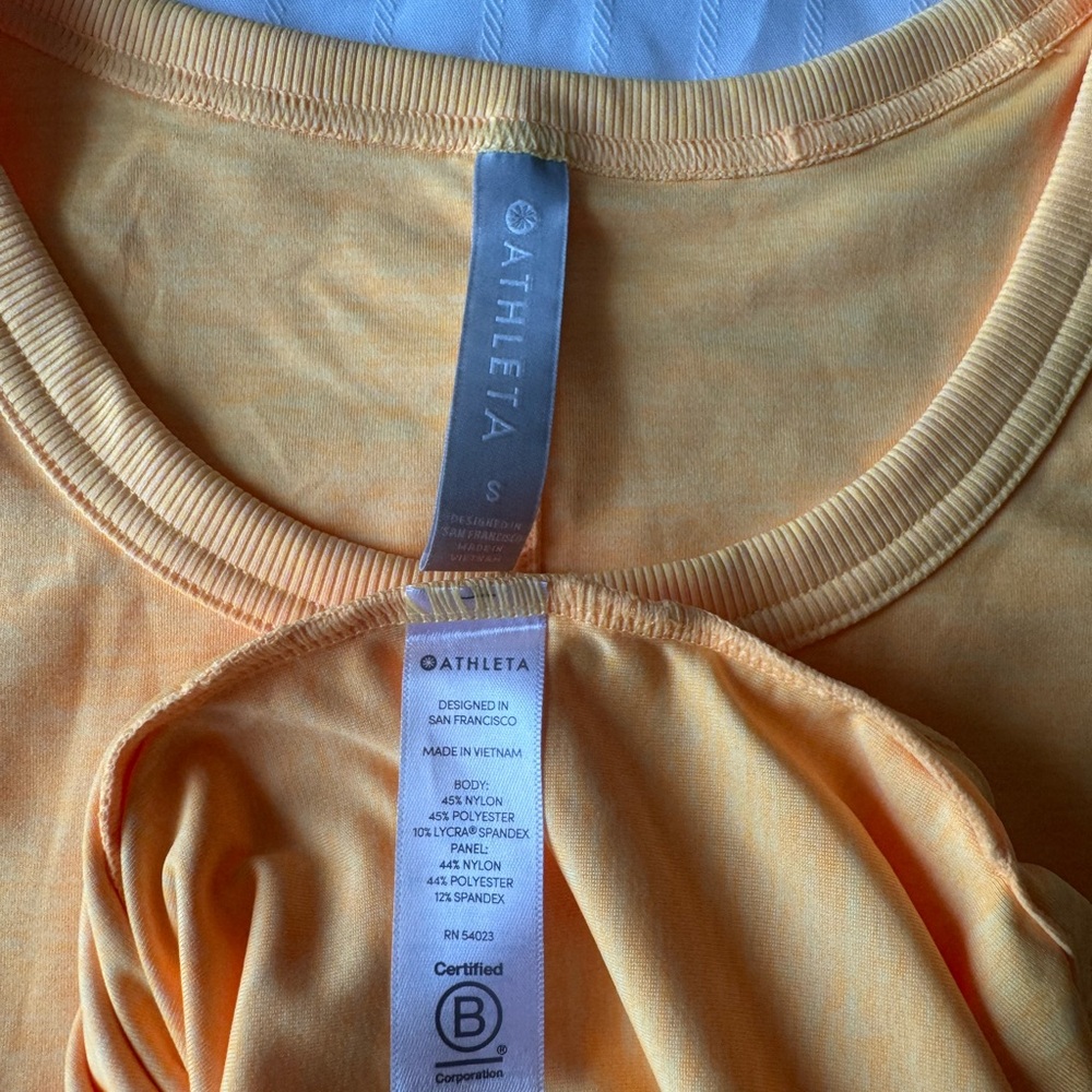 Athleta Bright Orange Casual Dress Size S - Picture 4 of 8